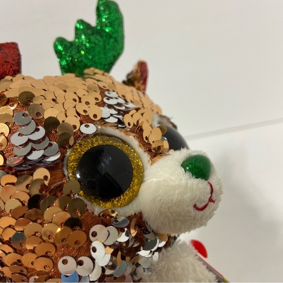 TY Flippables Christmas Red Green Sequin Tegan NWT - Picture 2 of 5